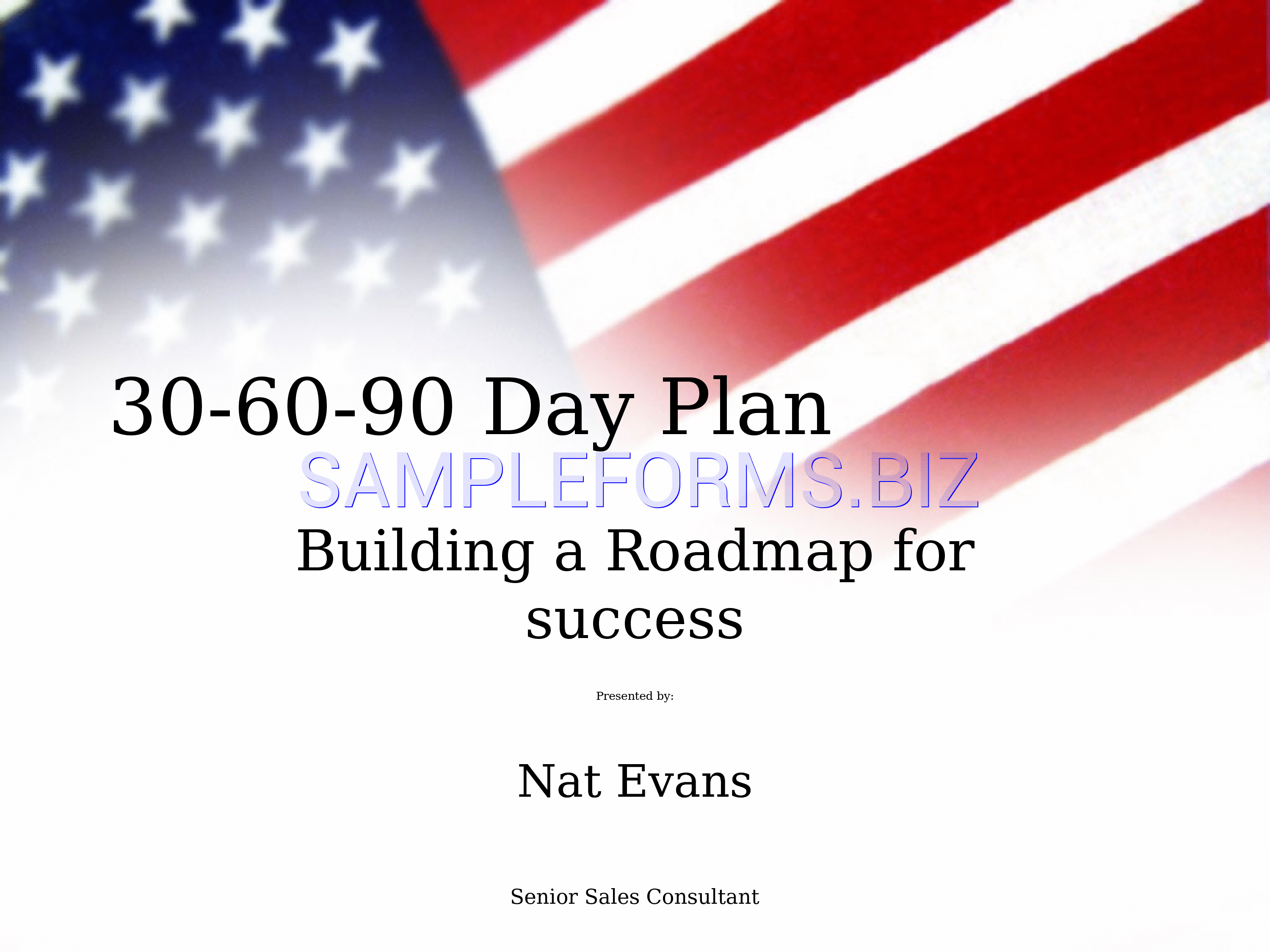 Preview free downloadable 30 60 90 Day Plan Template in PDF (page 1)